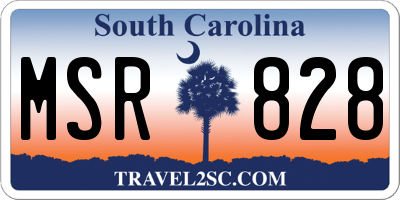 SC license plate MSR828