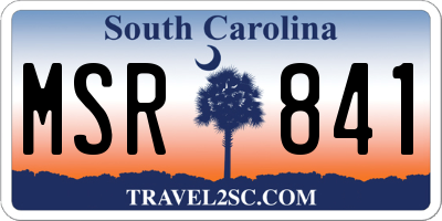 SC license plate MSR841