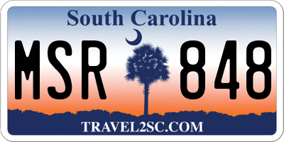 SC license plate MSR848