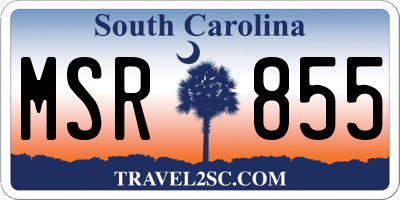 SC license plate MSR855