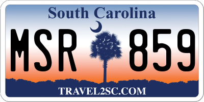 SC license plate MSR859