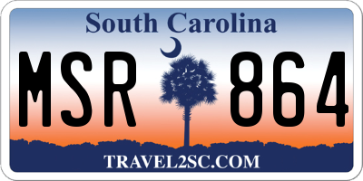 SC license plate MSR864