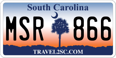SC license plate MSR866
