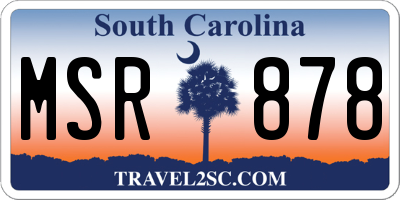 SC license plate MSR878