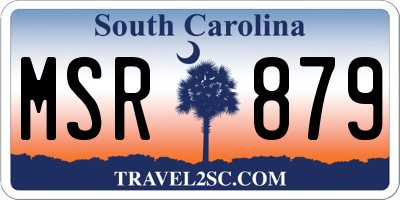 SC license plate MSR879