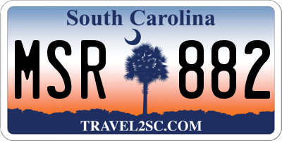 SC license plate MSR882