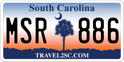 SC license plate MSR886
