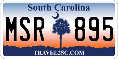 SC license plate MSR895
