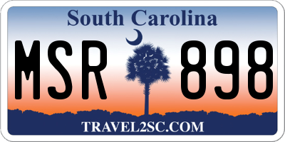 SC license plate MSR898