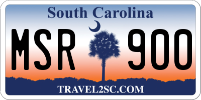 SC license plate MSR900