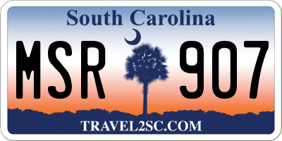 SC license plate MSR907