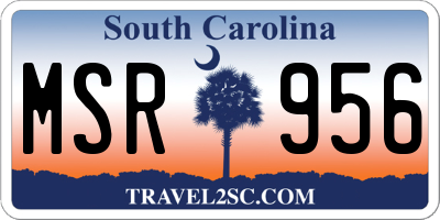 SC license plate MSR956