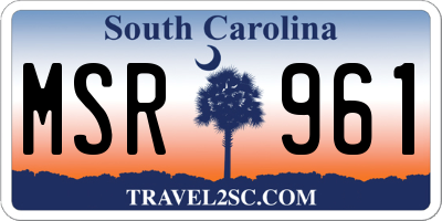 SC license plate MSR961