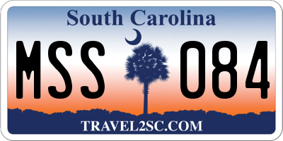 SC license plate MSS084