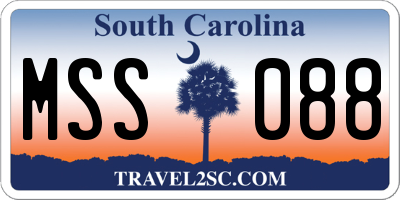 SC license plate MSS088