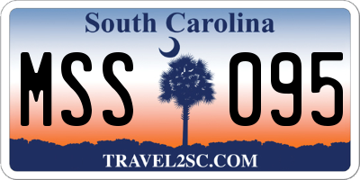 SC license plate MSS095
