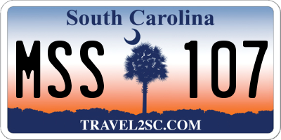 SC license plate MSS107