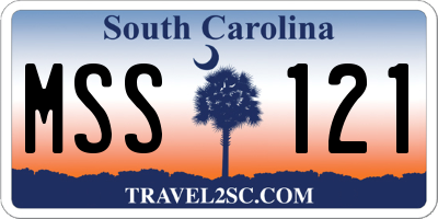 SC license plate MSS121