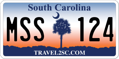 SC license plate MSS124
