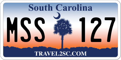 SC license plate MSS127