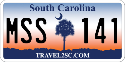 SC license plate MSS141