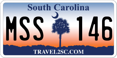 SC license plate MSS146
