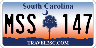 SC license plate MSS147