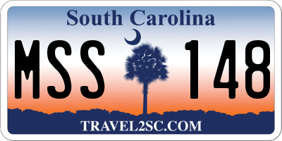 SC license plate MSS148