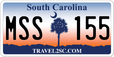SC license plate MSS155