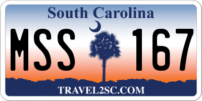 SC license plate MSS167