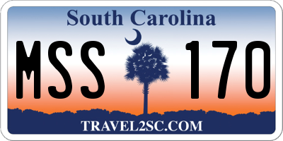SC license plate MSS170