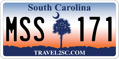 SC license plate MSS171
