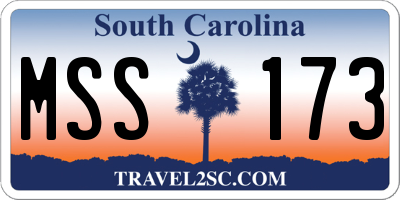 SC license plate MSS173