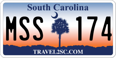 SC license plate MSS174