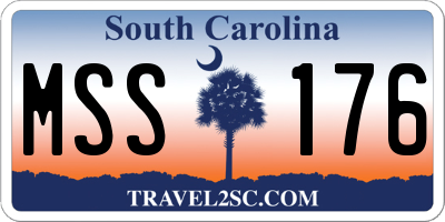 SC license plate MSS176