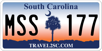 SC license plate MSS177