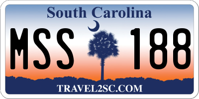 SC license plate MSS188
