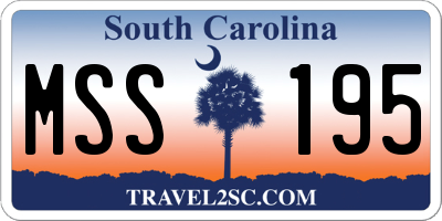 SC license plate MSS195