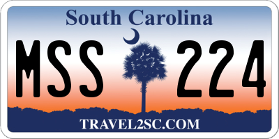SC license plate MSS224