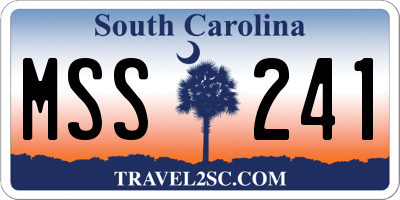 SC license plate MSS241