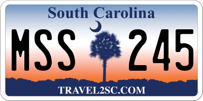 SC license plate MSS245