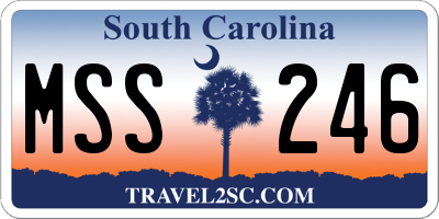 SC license plate MSS246
