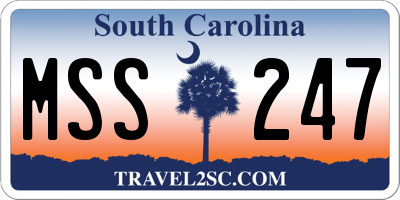 SC license plate MSS247