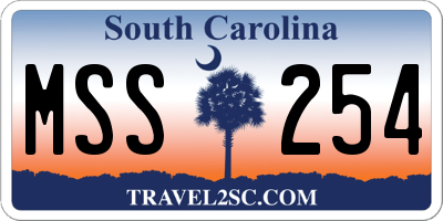 SC license plate MSS254