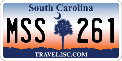 SC license plate MSS261