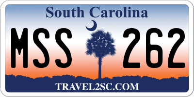 SC license plate MSS262