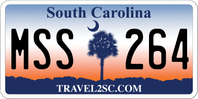 SC license plate MSS264