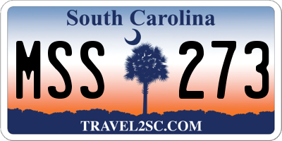 SC license plate MSS273