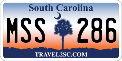 SC license plate MSS286
