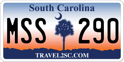 SC license plate MSS290